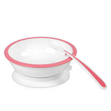 Bowl with Anti-Roll Suction Pad and Spoon for Babies