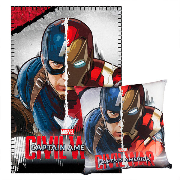 Captain America Blanket and Cushion Set