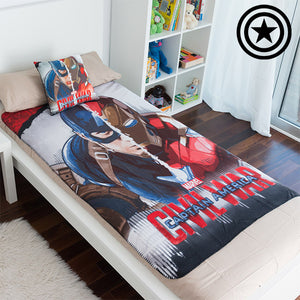 Captain America Blanket and Cushion Set