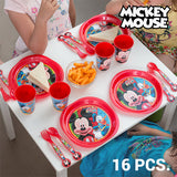 Mickey Mouse Children's Tableware (16 pieces)